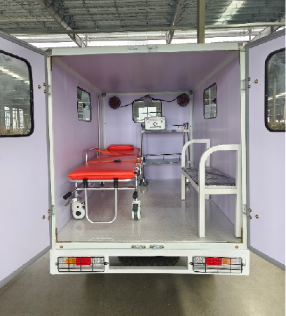 Ambulance Special Model with medical stretcher medical cabinet first-aid case